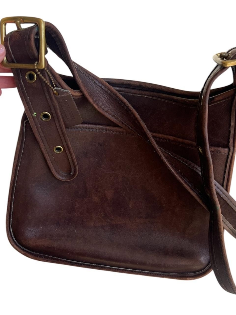 Coach Brown Leather Messenger Crossbody Bag